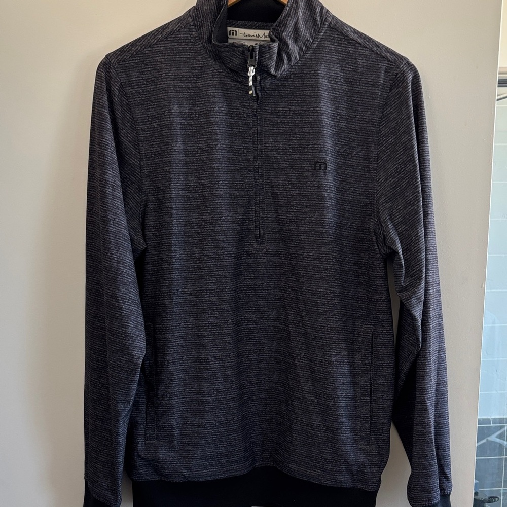Travis Matthew Small Men's Black Quarter-Zip Windbreaker
